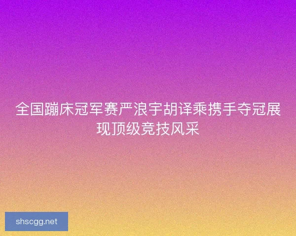 全国蹦床冠军赛严浪宇胡译乘携手夺冠展现顶级竞技风采